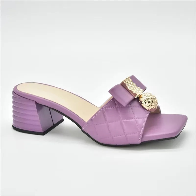 Low Heel Pumps Women Shoes Decorated with Rhinestone Slip on Shoes for Women Open Toe Women Party Shoe