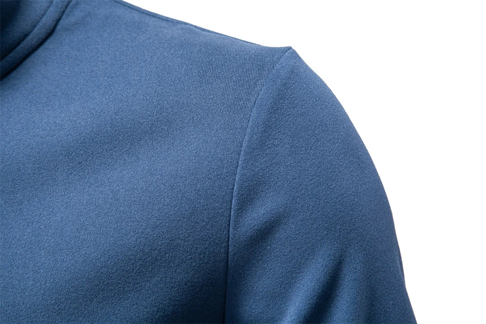 Men's Solid Colour Zipper Soft Shell Long Sleeve Sweatshirt Breathable Warm Pullover Casual Streetwear Jacket‌ For Men