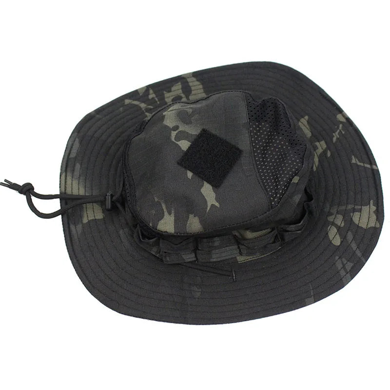New Tactical Boonie Hat Cap Outdoor Sports Fishing Hiking Hat Hunting Hiking Camping Camo Sunproof Hats Mens Headwear