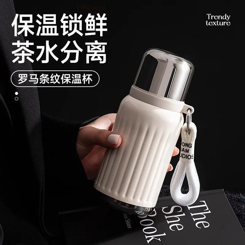 316 SS Vacuum Insulated Thermos Flask - 24/12Hr Hot/Cold Retention, Leakproof, Minimalist Design, Travel Mug Office & Car