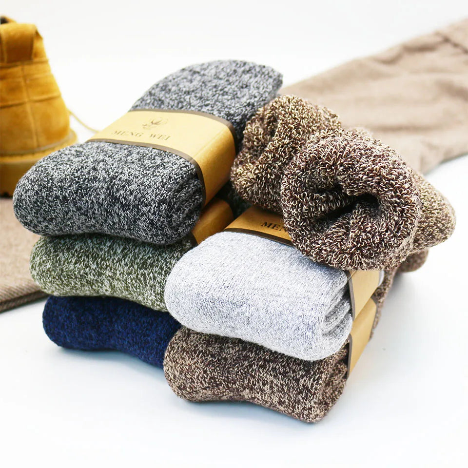 3/5 paar wintersokken van merinowol voor heren, superdik, warm en van hoge kwaliteit, Harajuku, retro, casual, antivries, kasjmiersokken voor heren