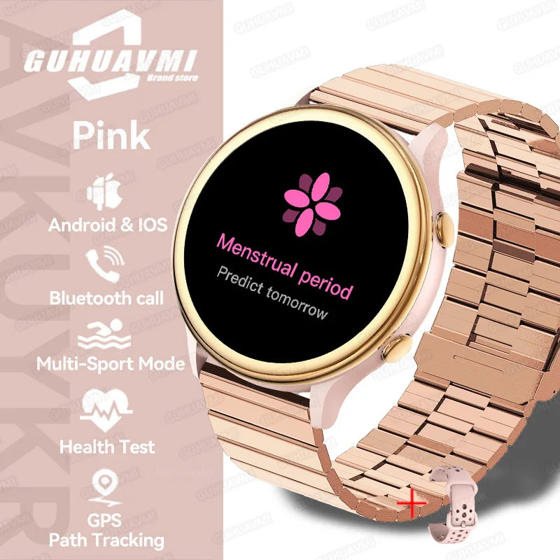 2025 Mini Smart Watch Dames 1,27-inch 360*360 AMOLED HD-scherm IP68 Waterdicht Hartslag Bloedzuurstof Smartwatch - Compatibel met HUAWEI IOS