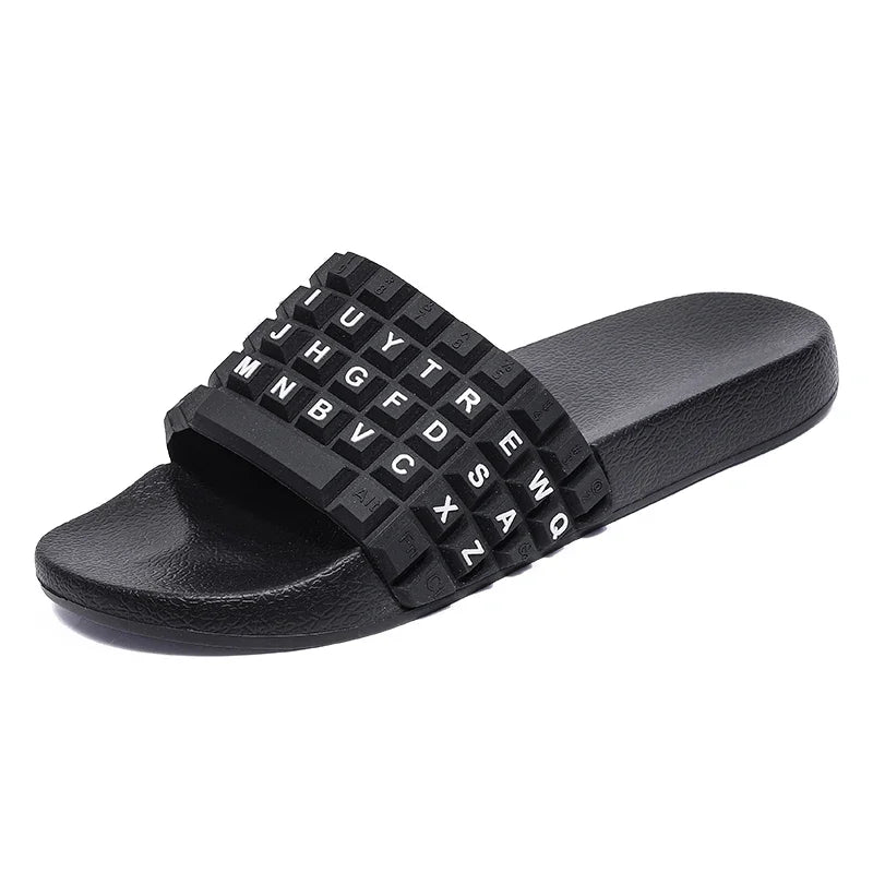 Luxury Men Personality Walking Slippers Over Size 37-48 Mens Leisure Indoor Sandals Outdoor Beach Water Slides Youth Slides