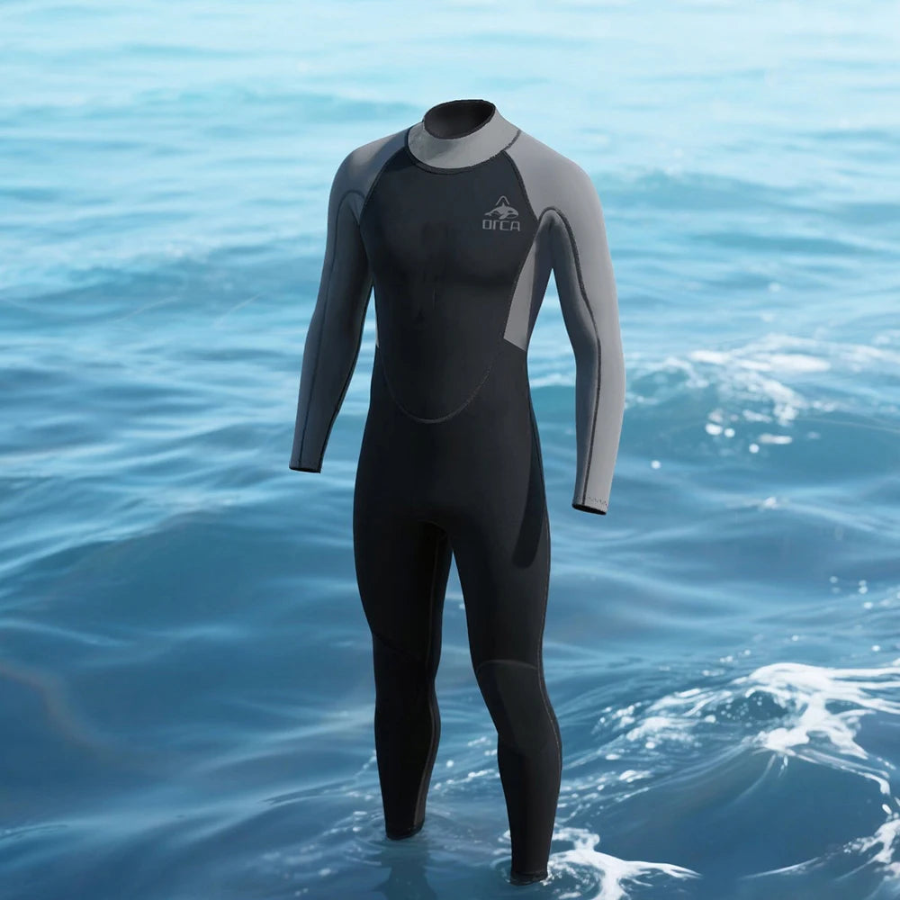 Men’s 3MM Neoprene Wetsuit – Full Body Diving & Surfing Suit for Swimming, Cold Water Sports & Thermal Protection