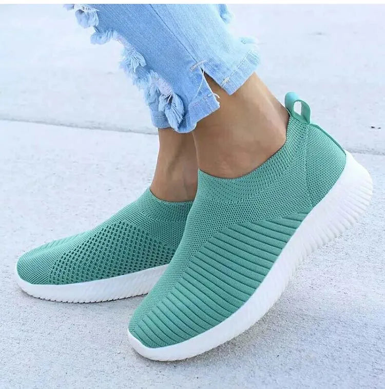 Fashion Women Sneakers Trainers Shoes Woman Comfortable Sneaker Women Slip On Sock Shoes Flat Women's Sneakers Zapatos De Mujer