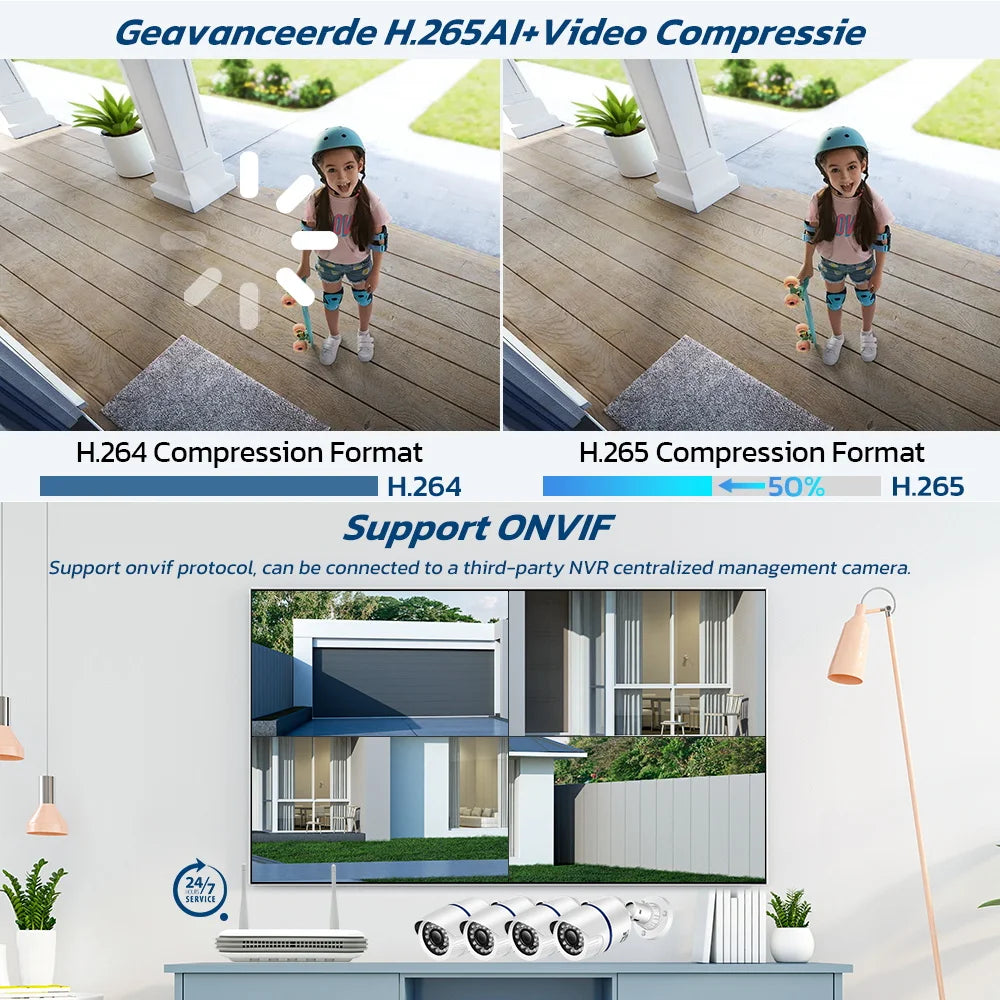 Poe Camera 48V POE/DC 12V 4MP/5MP/8MP H.265 Onvif Security Surveillance Bullet CCTV Camera Color Night Vision Outdoor IP Camera