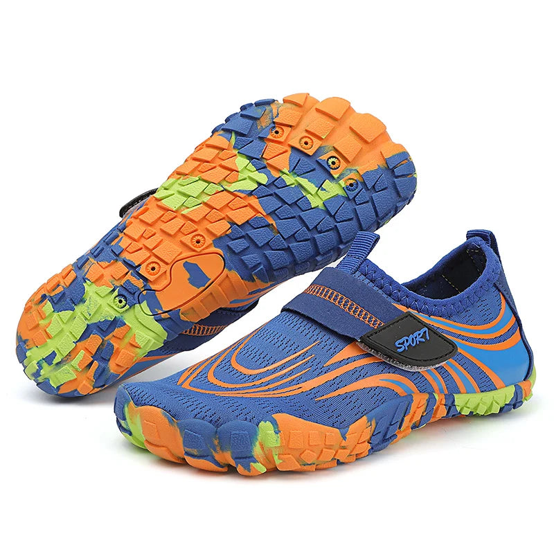 Kinderen op blote voeten waterschoenen voor kinderen Ademende, snel drogende sportschoenen Ideaal voor het strand Antislip voor brede voeten