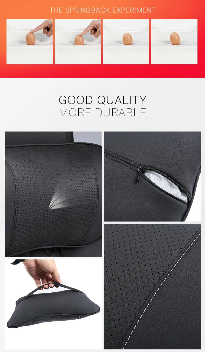 1Pcs Car Seat Headrest Auto Logo Neck Pillow For Audi Sline A1 A3 A4 A6 C7 A5 B8 B7 A7 A8 B9 B6 C6 Q2 Q3 Q5 Q7 Q8 TT S3 S4 S7 S8