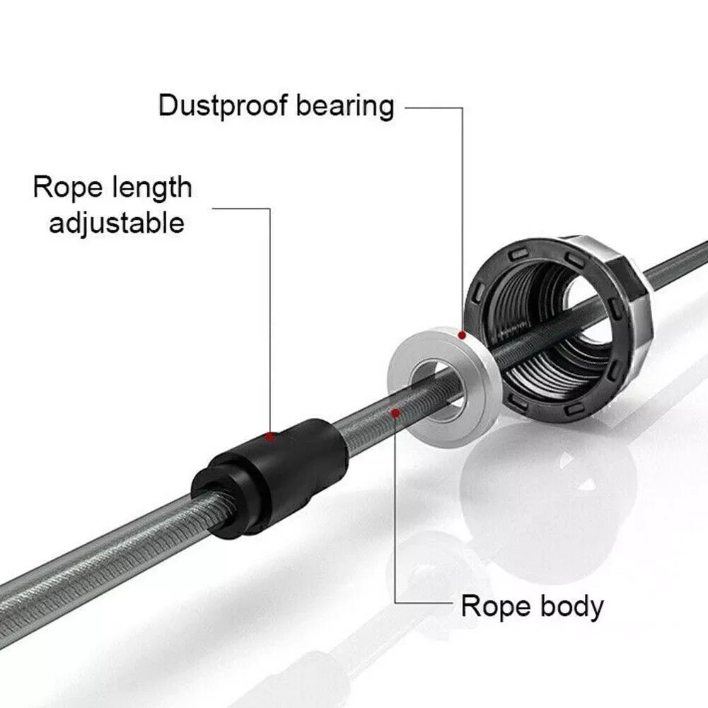 2.8/3m Jump Rope For Aerobic Sports - Jump CrossFit Portable Fitness Equipment With Fast Steel Wire For Women & Men Weight Loss