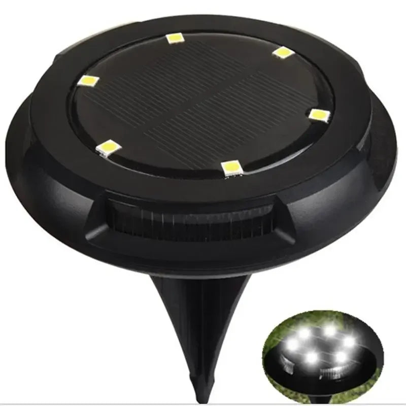 12LED Solar Underground Light Circular Outdoor Garden Solar Underground Light Deck Light Buried Solar Light Garden Decoration