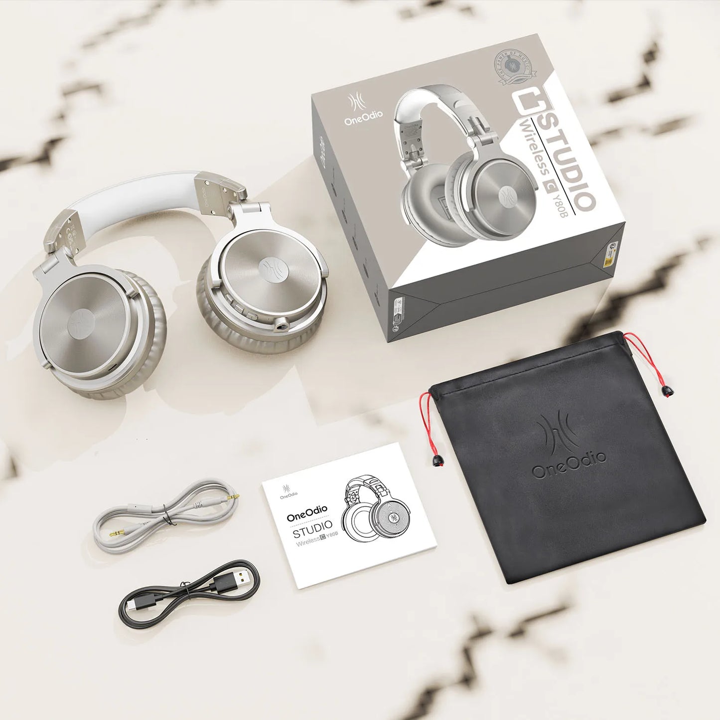 Oneodio Pro-M High-fidelity Wireless Headphones Stereo Gaming Headset with Mic 110H Playtime Foldable Bluetooth Headphones