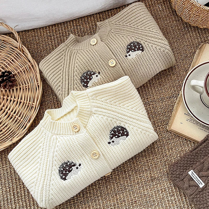 2025 Spring New Children Clothes Animal Embroidery Girls Rompers Single Breast Boys Jumpsuits For Babies 0-1Y Unisex