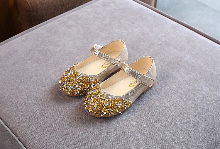 Spring New Children Shoes Girls Princess Shoes Glitter Children Baby Dance Shoes Casual Toddler Girl Sandals Crystal Shoes Party