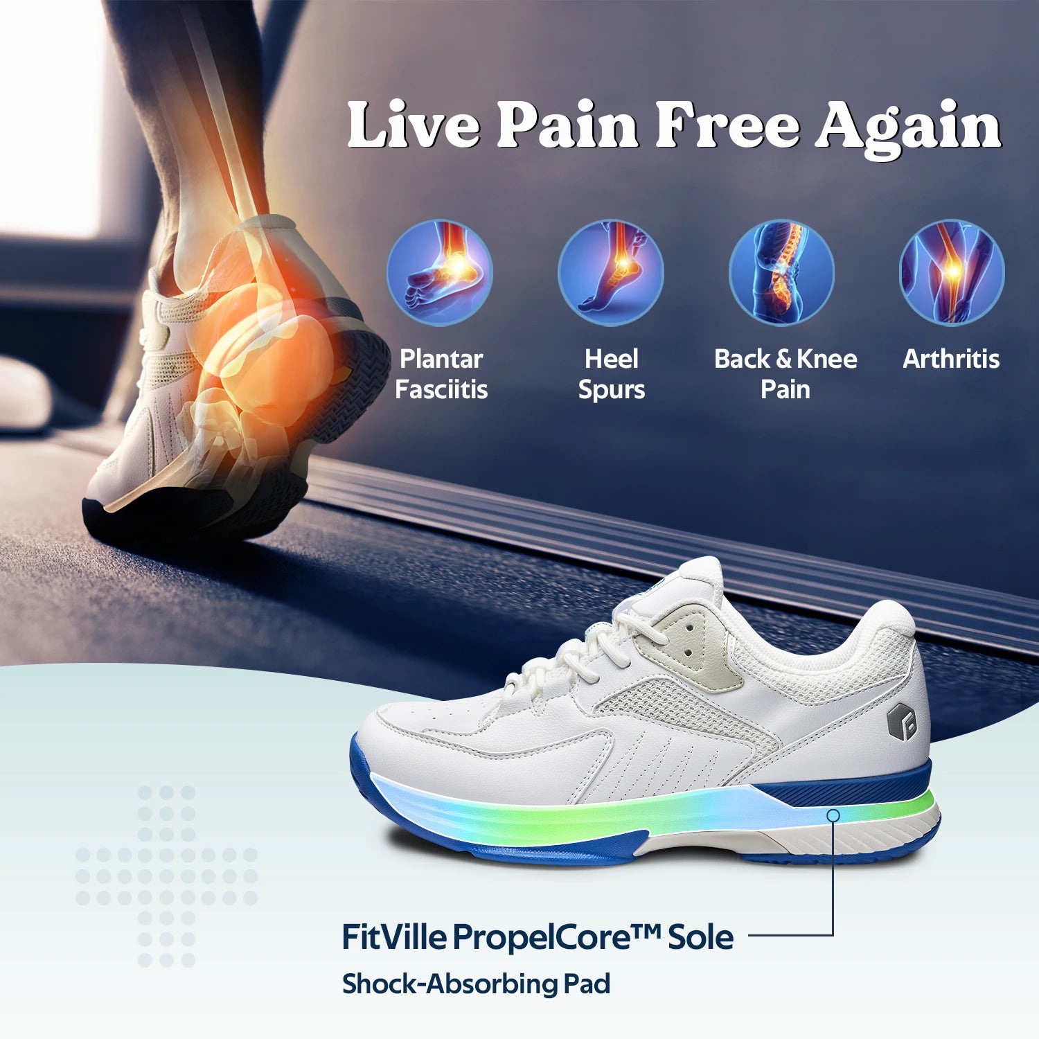 Men's Tennis Shoes Professional Training Sneakers Wear Resistant Anti-Slip Sweat Absorbent for Swollen Feet Arch Support