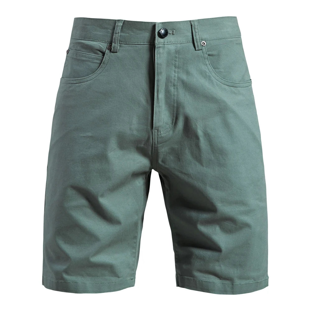 Men's 100% Cotton Summer Shorts Casual 11-Tone Multi-Pocket Lightweight Street Shorts