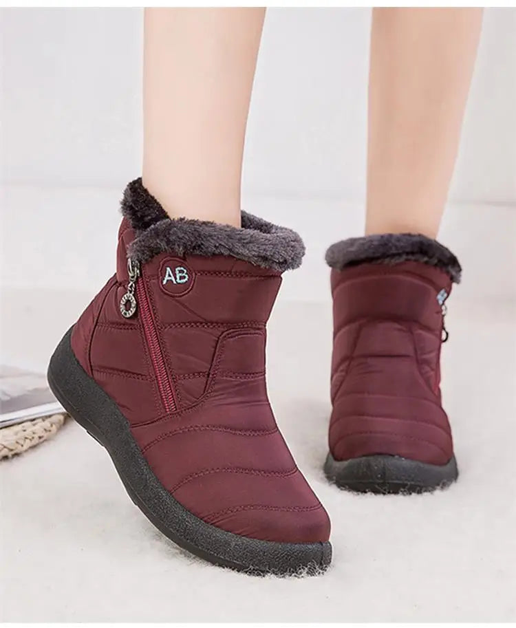 Snow Boots Women Comfortable Ladies Shoes Waterproof Shoes For Women Zipper Women Shoes Soft Keep Warm Winter Boots Botas Mujer