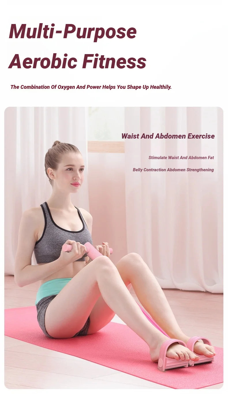 Vier-buisspanner Multifunctionele huishoudelijke fitness Yoga buikspierversterkende elastische band spankoord Sit-up hulpmiddel