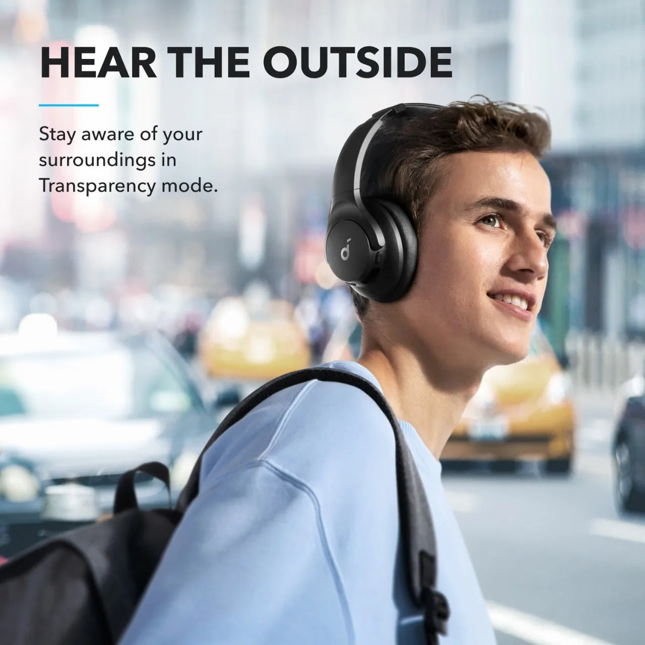Soundcore by Anker Q20i Hybrid Active Noise Cancelling Headphones Wireless Over-Ear Bluetooth 40H Long ANC Playtime