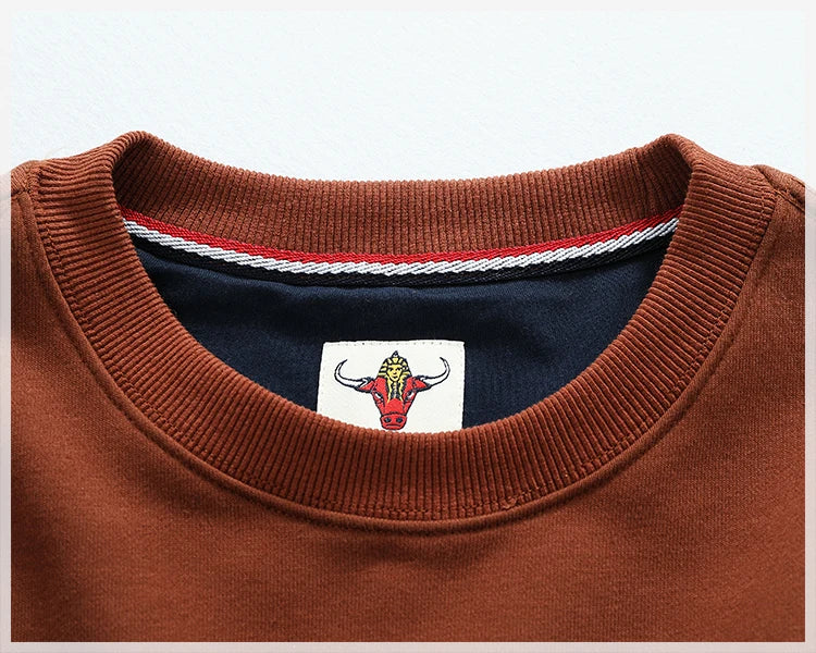 Autumn New American Retro Long Sleeve O-neck Letter Printed Sweatshirts Men's Fashion Washed Old Terry Pullover Casual Sportwear