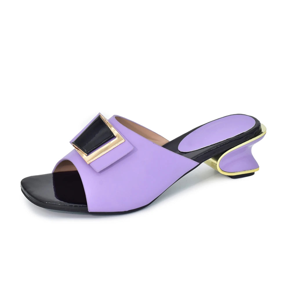 New Fashion Orange Colour Wedding Shoes for Women Simple Party Prom Summer Sandals Italian High Heels Autumn Slipper for Wedding