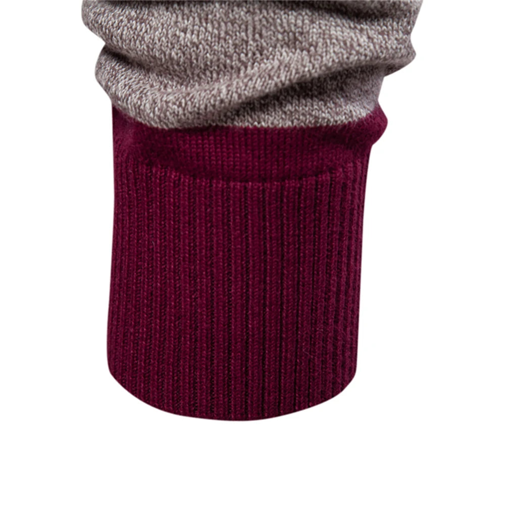 Herren-Pullover mit Streifen aus Baumwolle und Polokragen zum Knöpfen, lässiger Business-Pullover für Herren