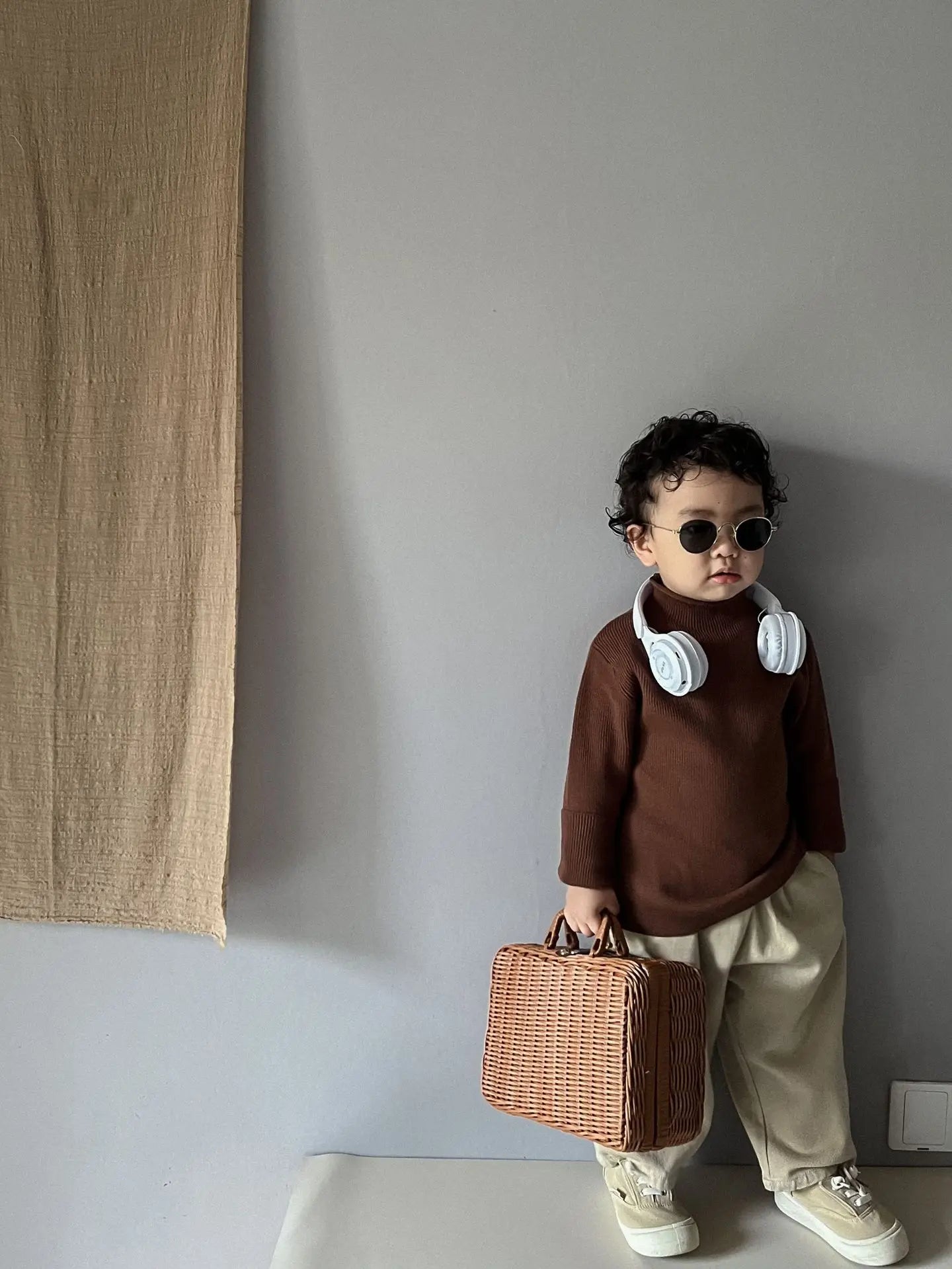 Kindertruien Halve coltrui Meisjes basistruien 5 kleuren Meisjes jongens gebreide trui 1-6 jaar Unisex