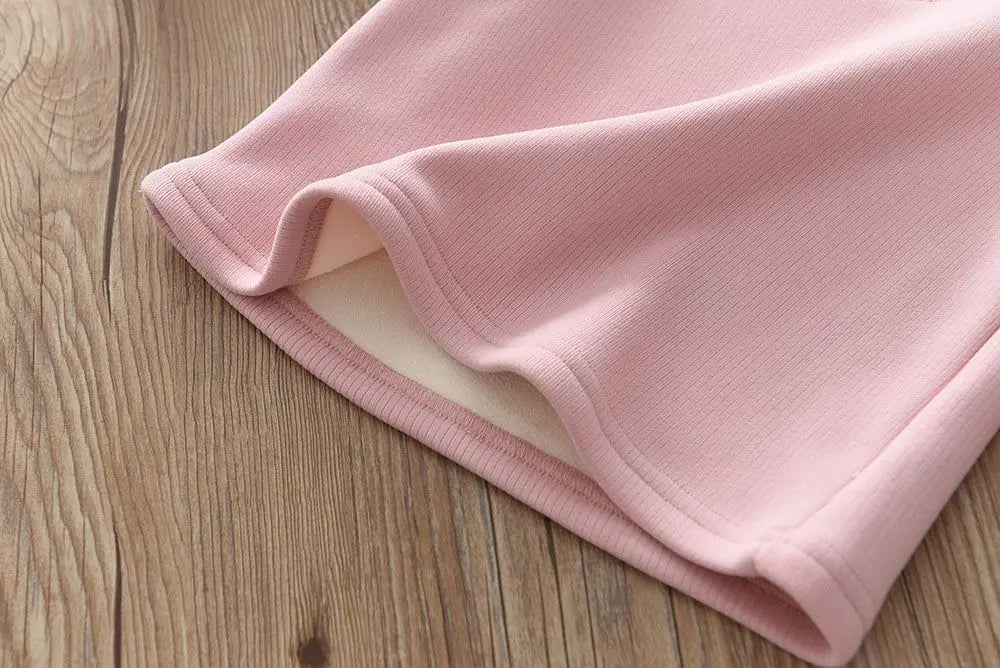 New Autumn Kids Fleece Padded Shirts Cute Embroidery Rabbit Girls Thicken Blouse Versatile Warm Children Lace Tops 1-9T Girls