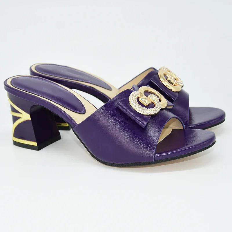 Designer Shoes Women Luxury 2025 Elegant Crystal Women Shoes Italian Women Wedding with Rhinestone Nigerian Party Wedding Pumps