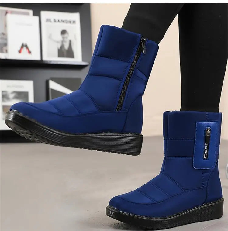 Boots Women Snow Plush Women's Boots Platform Women Shoes Casual Keep Warm Shoes Woman Flat Soft Winter Shoes Botas Mujer