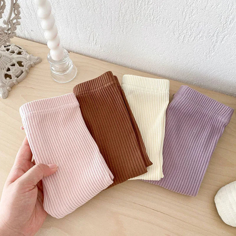 Herfst Baby Leggings Leuke Effen Kleur Meisjes Jongens Pit Strip Skinny Broek Ademende Peuterbroek 6M-3 &amp; Unisex