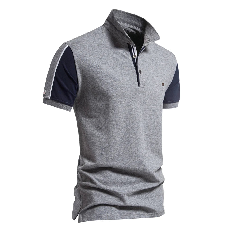 2024 Nieuw Zomer Patchwork Poloshirt Voor Heren Merk Kwaliteit Korte Mouw Honkbal Heren Polo's