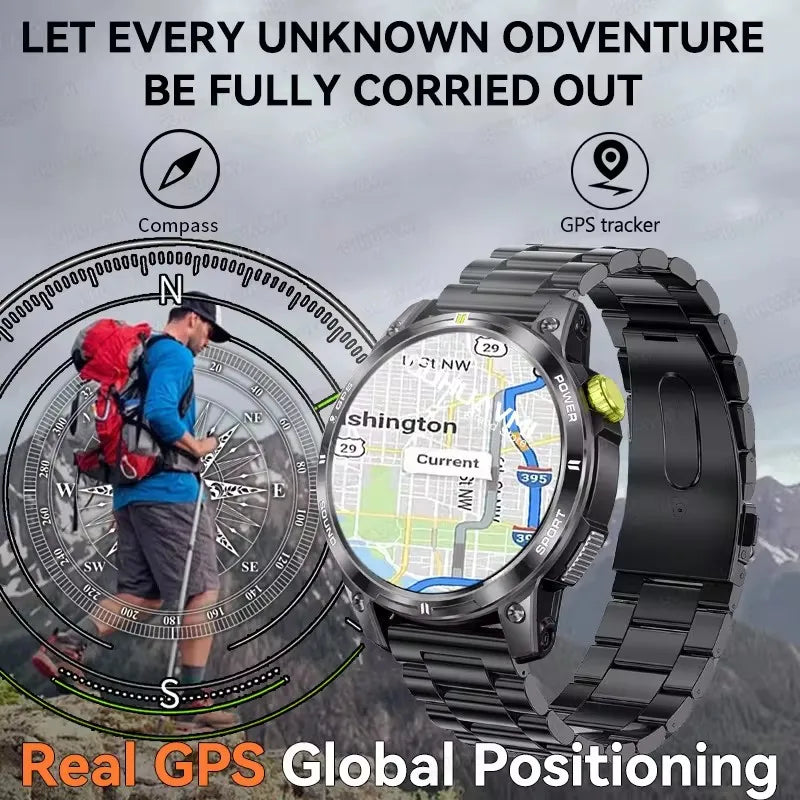 2025 New GPS Sports Smart Watch Men Waterproof Fitness Tracker Bluetooth Call 400MAH Battery Bracelet Smartwatch For Woman - Compatible with Xiaomi IOS
