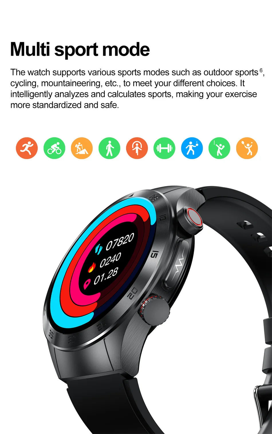 2025 New Smart Watch ECG+PPG Laser Treatment Blood Lipid Heart Rate Blood Pressure Health Sport Smartwatch For Men - Compatible with Huawei & Xiaomi IOS