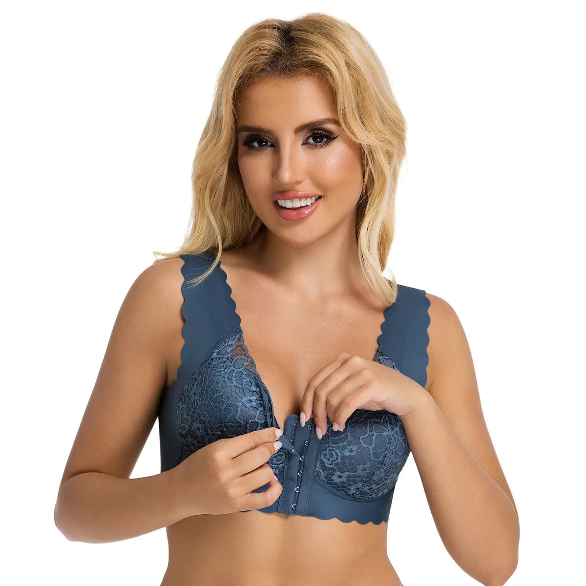 Large Size Front Closure Bra Wire Free Vest Brassiere Intimates Women's Push Up Bralette Underwear Front Lingerie for Female