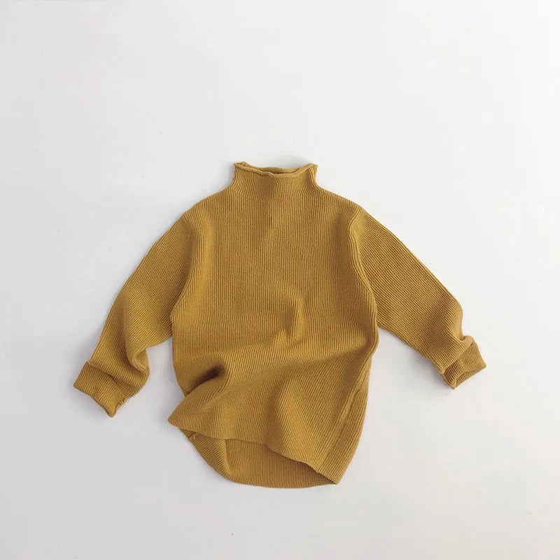 Kids Sweaters Half Turtleneck Girls Base Sweaters 5 Colours Girls Boys Knit Pullover 1-6Y Unisex