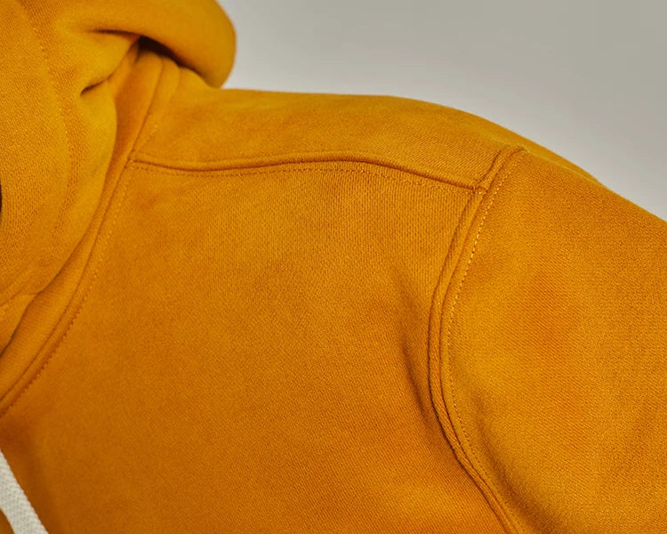 Autumn Winter American Retro Hooded Kangaroo Pocket Sweatershirts Men's Fashion Loose Casual Heavyweight Velvet Pullover Hoodies