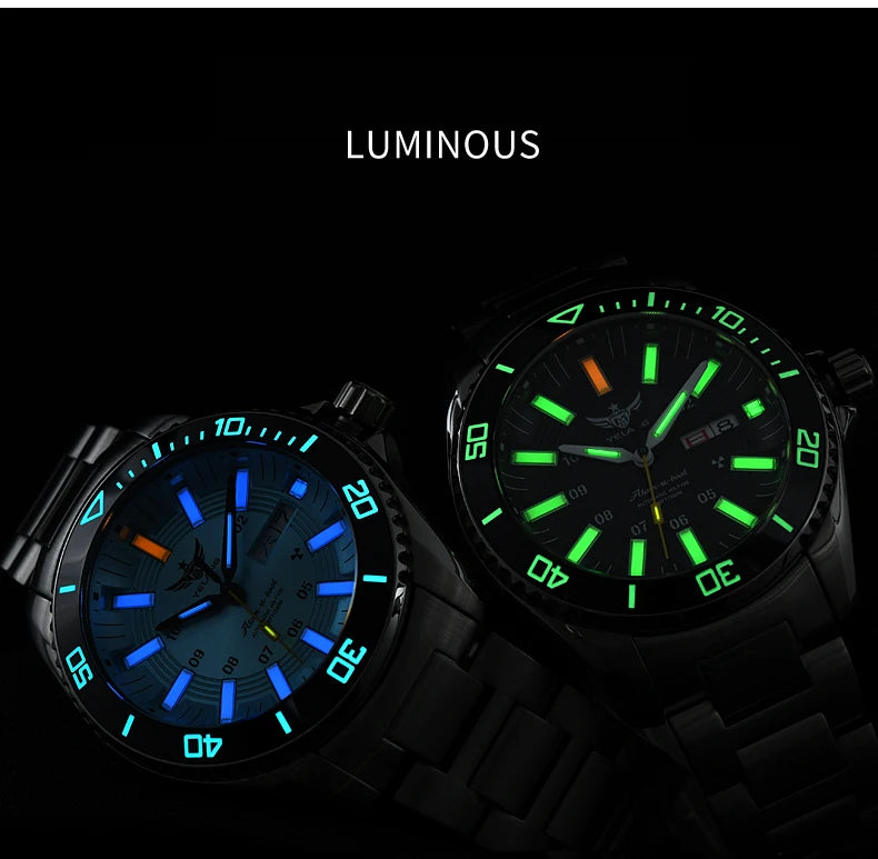 Yelang V1032 Automatic Movement Men Watch 300m 30Bar Waterproof Dive Watches for Man Luminous 44MM  V1032