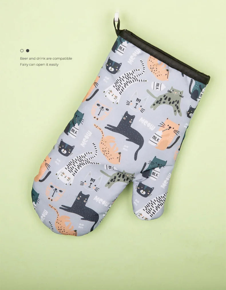 GIANXI Microwave Mitts Gloves  Anti-scald  Heat Resistant Insulation Non-slip Kitchen Tools Oven Mitts Baking Accessories