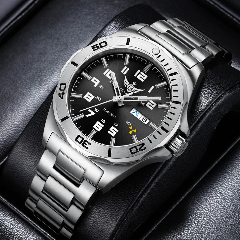 Yelang V1019 44MM Men's Mechanical Automatic Watch NH36 Movement 300M Waterproof Sapphire Lens 10BAR Deep Diving Stainless Steel Watch