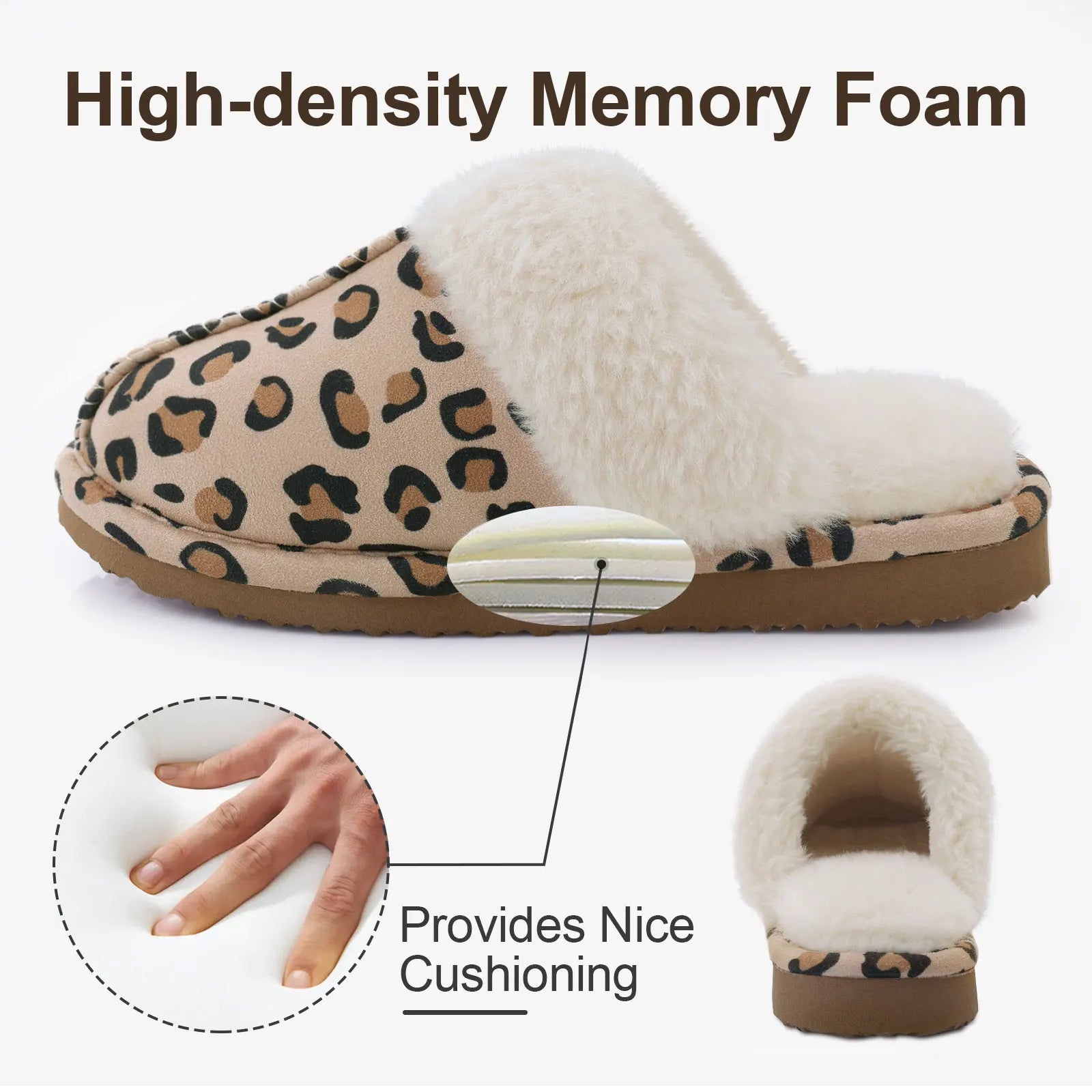 Women's Winter Warm Fuzzy Platform Shoes With Fluffy Memory Foam Suitable For Indoor Use Cosy Ladies' Fur Slides Plush Cotton Slippers