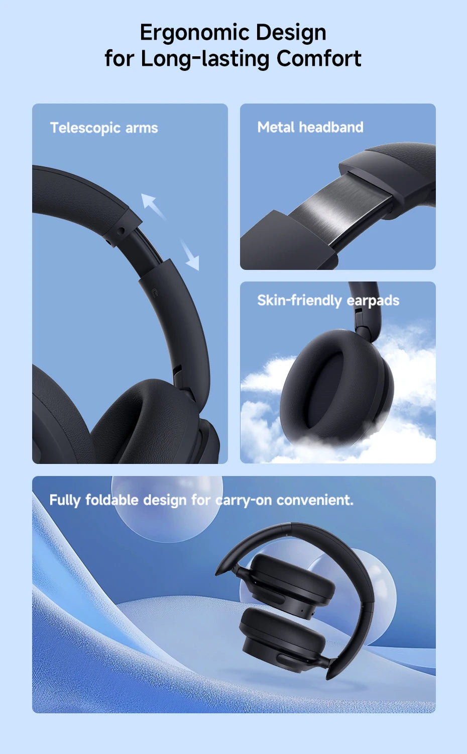Edifier H9 Active Noise Cancelling Wireless Headphones Bluetooth 5.4 Headset Hi-Res Audio 75H Battery Life Foldable Design