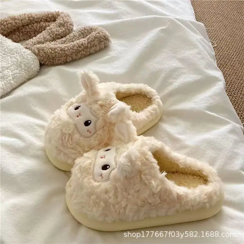 Kids' Slippers House Shoes Cartoon Cotton Winter Shoes Warm Anti-Slip Soft Bottom Shoes For Girls Size 36-41