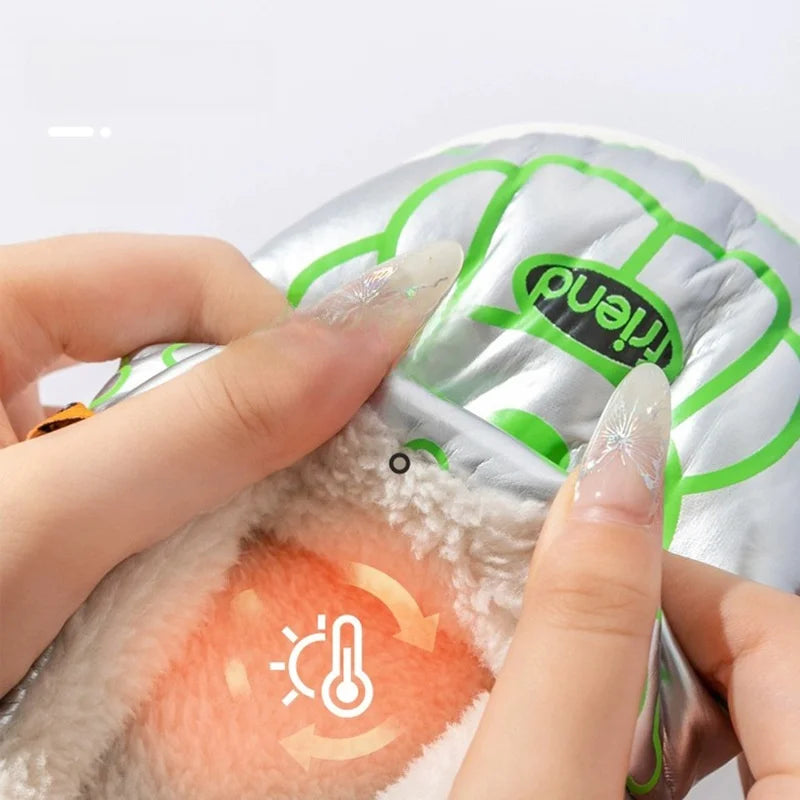 Kids' Slippers House Shoes Cartoon PU Leather Winter Shoes Warm Anti-Slip Soft Bottom Shoes For Girls Size 24-35