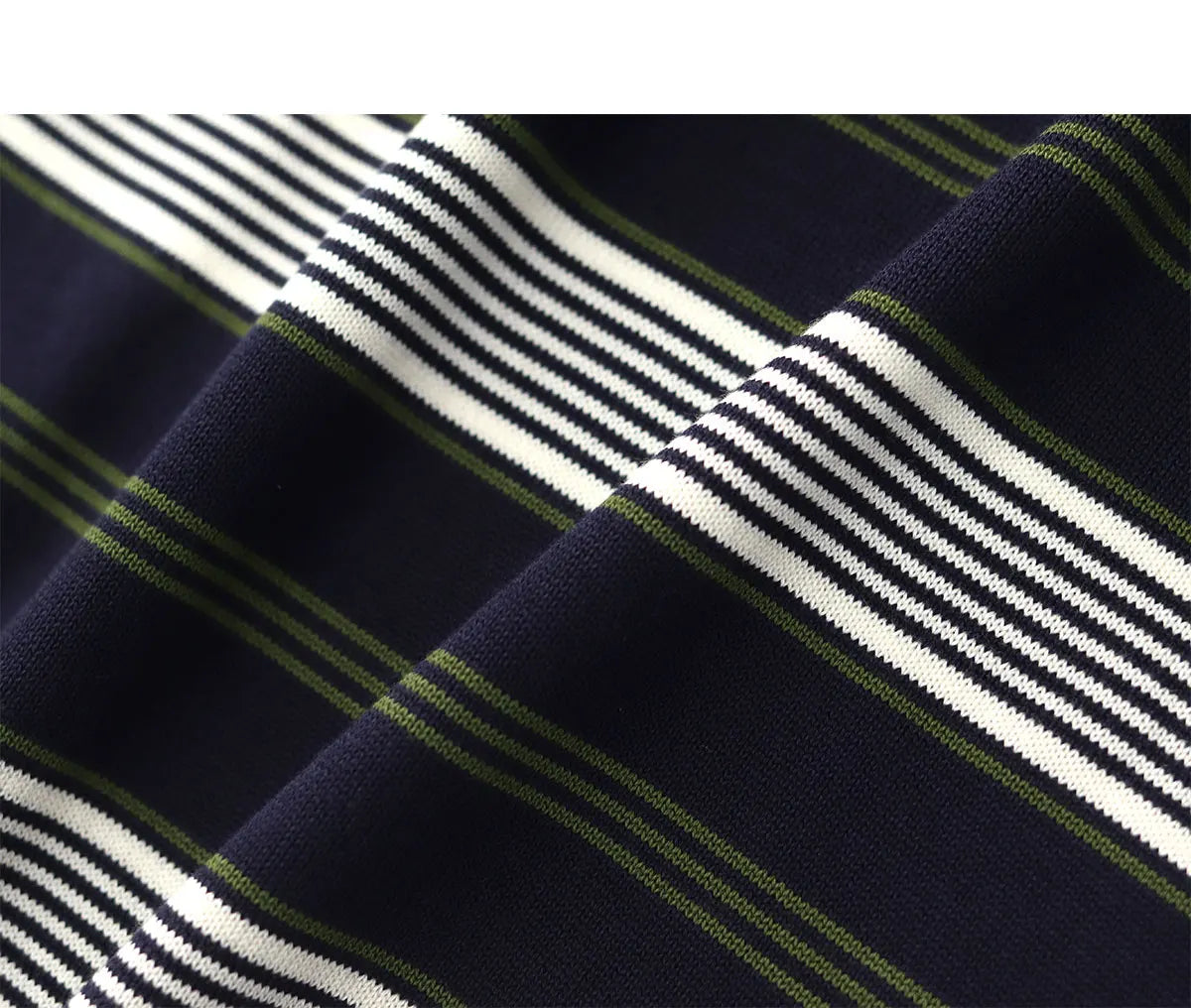 2025 Zomer Nieuwe Amerikaanse Retro 280G Korte Mouw O-hals Gebreid Gestreept T-shirt Heren Eenvoudig 100% Katoen Gewassen Casual Slim Tops