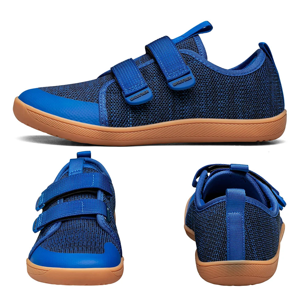 Nieuwe kinderschoenen op blote voeten, crosstrainer, ademend, comfortabele gebreide zool, meisjes- en jongenswandelschoenen, antislipschoenen voor buiten