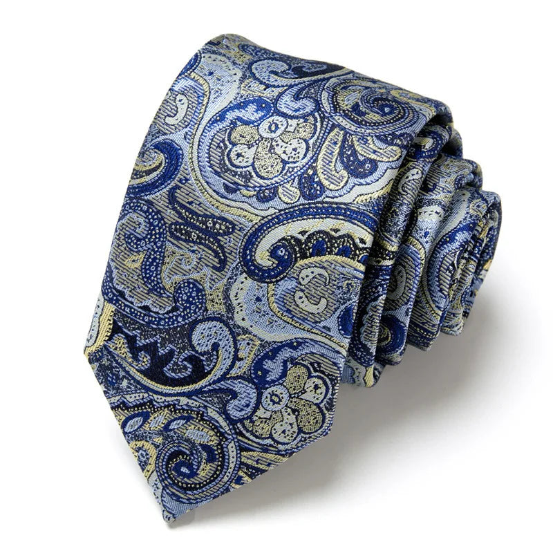 Men's Business Neckties Men's Stripe Plaid Floral Blue Wedding Ties Jacquard Woven Men Neck Jacquard Ties Vintage Accessories