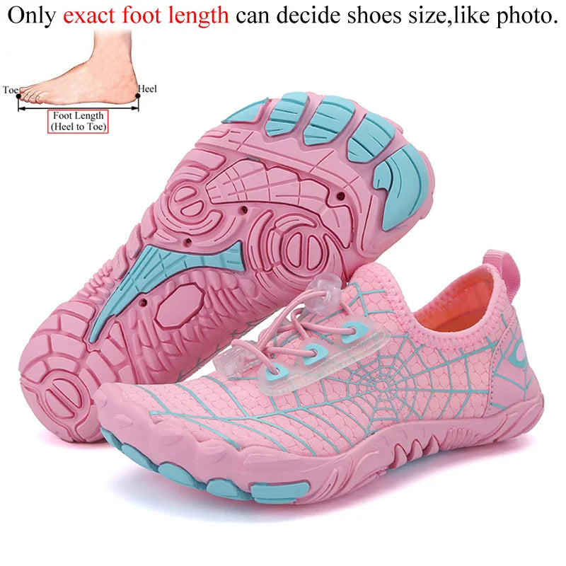 Kids Aqua Beach Water Shoes – Non-Slip Barefoot Swim Shoes for Children & Babies Summer Pool and Beach Footwear