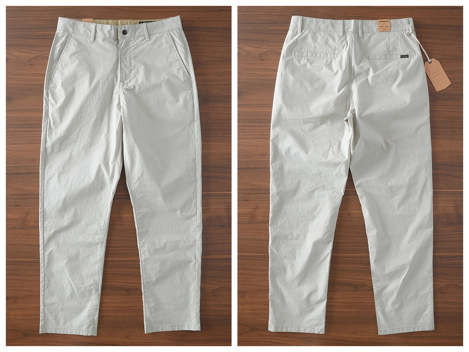 2025 Zomer Nieuwe Amerikaanse Retro Dunne Snel drogende Ice Silk Stretch Broek Heren Eenvoudige Chino Business Casual Rechte Broek