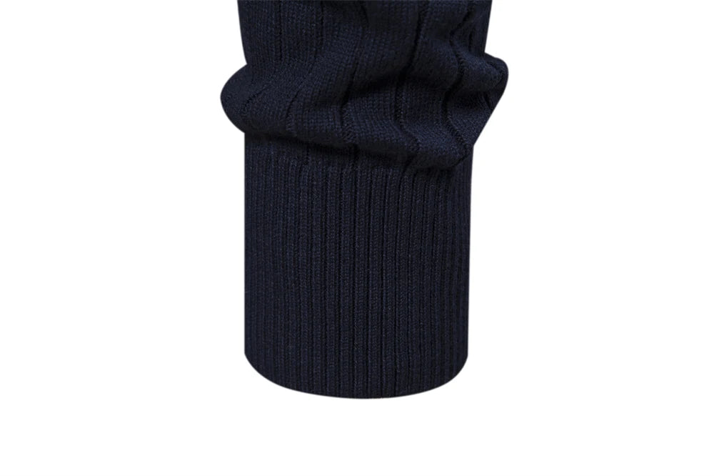 Men's Autumn Quarter Zipper Mock Neck Pullover Sweaters For Men Quality Warm Winter Cotton Knitted Men's Sweaters