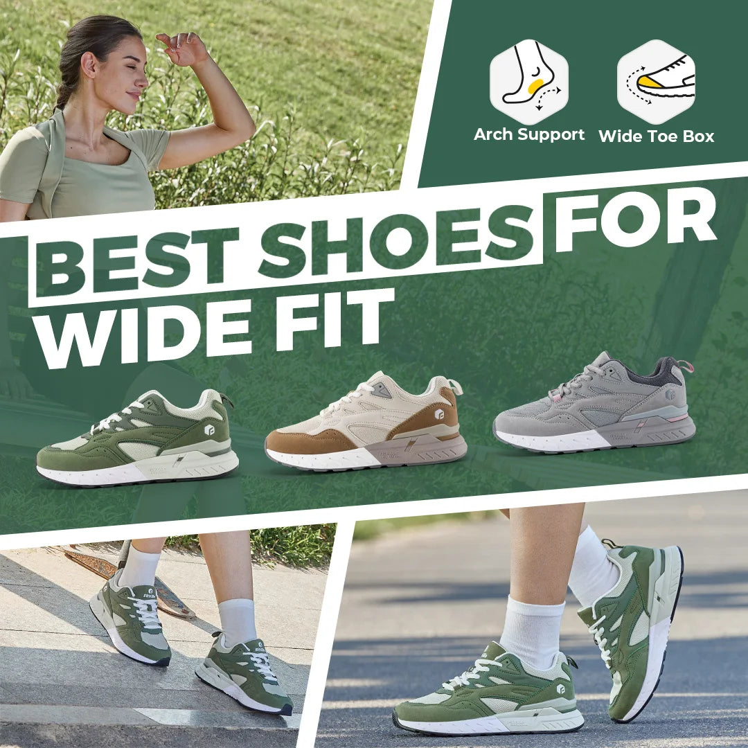 Women's Widened And Breathable Walking & Running Shoes - Lightweight Sports Shoes For Plantar Fasciitis